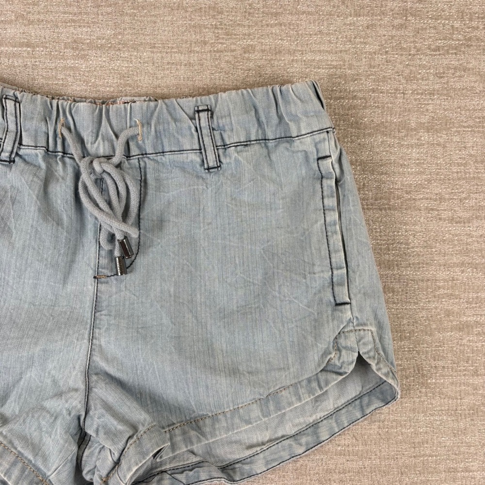 Armani Exchange J-Summer-2015 Womens XXS Light Blue Denim Shorts Casual Beach